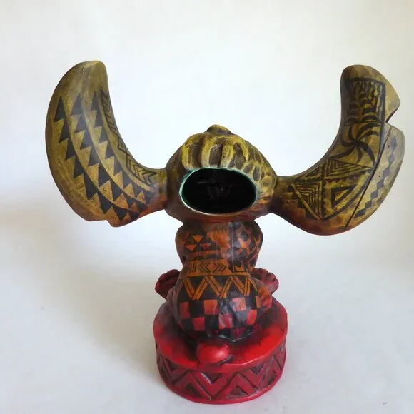 NEW 2018 OOAK #1/1 GECKO SOUTH SEA ARTS DISNEY LILO & STITCH MAORI TIKI MUG - Picture 5 of 12